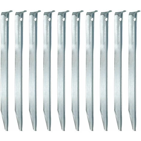 AMANKA Set 10 Piquets XL En Acier Galvanisé 230x23mm Sardines Métalliques En V Pour Tentes De Camping Terrain Sablonneux 3 AMANKA Set 10 Piquets XL En Acier Galvanisé 230x23mm Sardines Métalliques En V Pour Tentes De Camping Terrain Sablonneux