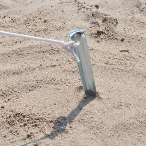 AMANKA Set 10 Piquets XL En Acier Galvanisé 230x23mm Sardines Métalliques En V Pour Tentes De Camping Terrain Sablonneux 7 AMANKA Set 10 Piquets XL En Acier Galvanisé 230x23mm Sardines Métalliques En V Pour Tentes De Camping Terrain Sablonneux – Image 5