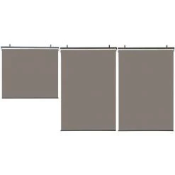 IDMARKET Lot De 3 Stores Enrouleurs L.124 X H. 225 CM Pour Pergola Taupe - Taupe 10 IDMARKET Lot De 3 Stores Enrouleurs L.124 X H. 225 CM Pour Pergola Taupe - Taupe -Tente de réception Soldes 11156809 4