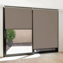 IDMARKET Lot De 3 Stores Enrouleurs L.124 X H. 225 CM Pour Pergola Taupe - Taupe 11 IDMARKET Lot De 3 Stores Enrouleurs L.124 X H. 225 CM Pour Pergola Taupe - Taupe -Tente de réception Soldes 11156809 5