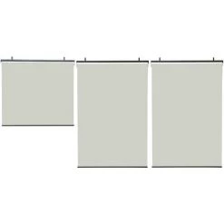 IDMARKET Lot De 3 Stores Enrouleurs L.124 X H. 225 CM Pour Pergola écrue - Ecru -Tente de réception Soldes 11156815 4
