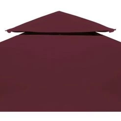 VidaXL Toile Supérieure Double De Belvédère 310 G/m² 3x3 M Bordeaux - Rouge -Tente de réception Soldes 11311045 3