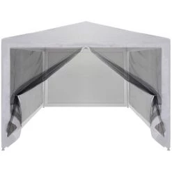 VidaXL Tente De Réception Avec 4 Parois En Maille 4 X 3 M - Blanc -Tente de réception Soldes 11483508 3