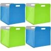 DUNEDESIGN 4 Boîtes De Rangement Feutre 33x33x38 Cm Kallax Panier Feutrine Ikea Bleu Vert -Tente de réception Soldes 11486268 1
