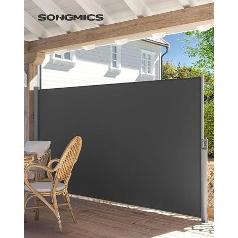 SONGMICS Alu Store Latéral 350 X 160cm Auvent Rétractable Extérieur Brise Vue Pour Terrasse Anthracite GSA165G - Anthracite 3 SONGMICS Alu Store Latéral 350 X 160cm Auvent Rétractable Extérieur Brise Vue Pour Terrasse Anthracite GSA165G - Anthracite