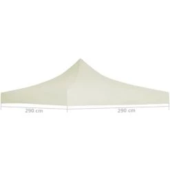 Toit De Tente De Réception 3 X 3 M Crème VidaXL -Tente de réception Soldes 11647872 4