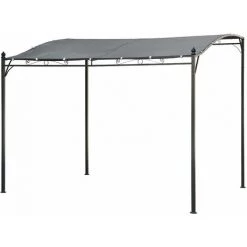 HAPPY GARDEN Pergola Murale 3 × 2,5m NICE Grise - Gris