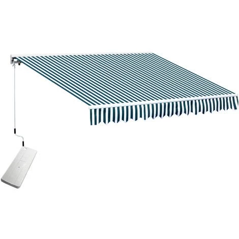 Outsunny Store Banne électrique Et Manuel Rétractable Dim. 3,95L X 3l (avancée) M Télécommande Fournie Alu. Polyester Haute Densité Imperméabilisé Anti-UV Vert Blanc Rayé 3 Outsunny Store Banne électrique Et Manuel Rétractable Dim. 3,95L X 3l (avancée) M Télécommande Fournie Alu. Polyester Haute Densité Imperméabilisé Anti-UV Vert Blanc Rayé