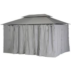 HESPERIDE Tonnelle De Jardin Thira - L. 4 X L. 3 M - 400 X 300 X 270 - Gris -Tente de réception Soldes 12034587 3