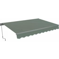 HABITAT ET JARDIN Store Banne En Aluminium "Ombra 3" - 4 X 2.50 M - Gris Foncé
