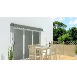 HABITAT ET JARDIN Store Banne En Aluminium "Ombra 3" - 4 X 2.50 M - Gris Foncé -Tente de réception Soldes 12193829 4