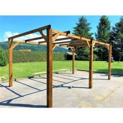 WMU Pergola Bois |15m² - 3 X 5| Autoportée - Origine FR - (Option 1 - Sans Visserie Et Pieds) 9 WMU Pergola Bois |15m² - 3 X 5| Autoportée - Origine FR - (Option 1 - Sans Visserie Et Pieds) -Tente de réception Soldes 12320445 4