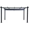 CONCEPT-USINE Pergola 4x3m Auto-portée Avec Toile Rétractable NILA - Gris -Tente de réception Soldes 12377103 1