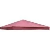 COSTWAY Toile De Rechange Pour Pavillon Toile De Toit Pour Tente Canopée Pour Tonnelles 300 X 300 Cm Vin Rouge