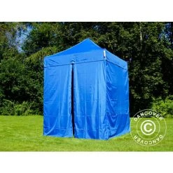 DANCOVER Tente Pliante Chapiteau Pliable Tonnelle Pliante Barnum Pliant FleXtents Basic V.2, 2x2m Bleu, Avec 4 Cotés - Bleu 11 DANCOVER Tente Pliante Chapiteau Pliable Tonnelle Pliante Barnum Pliant FleXtents Basic V.2, 2x2m Bleu, Avec 4 Cotés - Bleu -Tente de réception Soldes 12729217 5