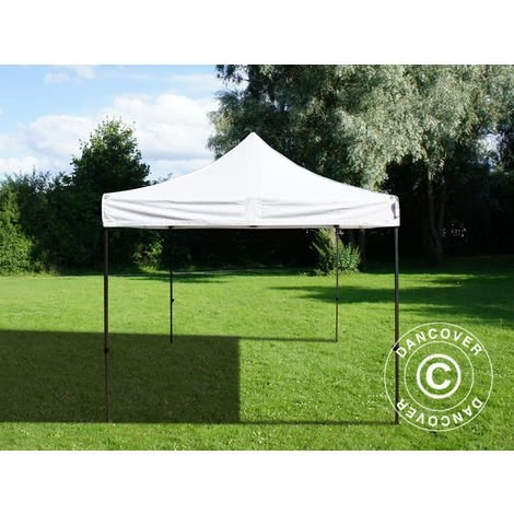DANCOVER Tente Pliante Chapiteau Pliable Tonnelle Pliante Barnum Pliant FleXtents Basic V.3, 4x4m Blanc - Blanc 3 DANCOVER Tente Pliante Chapiteau Pliable Tonnelle Pliante Barnum Pliant FleXtents Basic V.3, 4x4m Blanc - Blanc