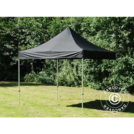 DANCOVER Tente Pliante Chapiteau Pliable Tonnelle Pliante Barnum Pliant FleXtents PRO 3x3m Noir - Noir 5 DANCOVER Tente Pliante Chapiteau Pliable Tonnelle Pliante Barnum Pliant FleXtents PRO 3x3m Noir - Noir - Image 3