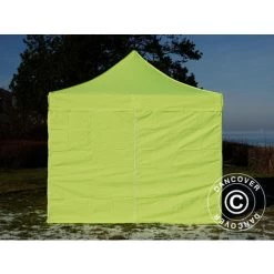 DANCOVER Tente Pliante Chapiteau Pliable Tonnelle Pliante Barnum Pliant FleXtents PRO 3x3m Néon Jaune/vert, Avec 4 Cotés - Néon Jaune/vert -Tente de réception Soldes 12729287 3