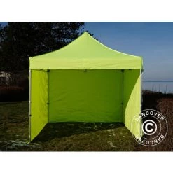 DANCOVER Tente Pliante Chapiteau Pliable Tonnelle Pliante Barnum Pliant FleXtents PRO 3x3m Néon Jaune/vert, Avec 4 Cotés - Néon Jaune/vert -Tente de réception Soldes 12729287 5