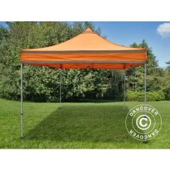DANCOVER Tente Pliante Chapiteau Pliable Tonnelle Pliante Barnum Pliant FleXtents PRO, Tente De Chantier 3x3m Orange Réfléchissant - Orange