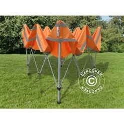 DANCOVER Tente Pliante Chapiteau Pliable Tonnelle Pliante Barnum Pliant FleXtents PRO, Tente De Chantier 3x3m Orange Réfléchissant - Orange 11 DANCOVER Tente Pliante Chapiteau Pliable Tonnelle Pliante Barnum Pliant FleXtents PRO, Tente De Chantier 3x3m Orange Réfléchissant - Orange -Tente de réception Soldes 12729366 5