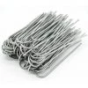 AMANKA Set 100 Piquets En Acier Galvanisé Ø3,2mm 150x30mm Ancrage Au Sol Pour Bâches Filets De Jardinage En U Arrondi -Tente de réception Soldes 12736507 1