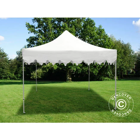 DANCOVER Tente Pliante Chapiteau Pliable Tonnelle Pliante Barnum Pliant FleXtents PRO "Morocco" 3x3m Blanc - Blanc 3 DANCOVER Tente Pliante Chapiteau Pliable Tonnelle Pliante Barnum Pliant FleXtents PRO "Morocco" 3x3m Blanc - Blanc