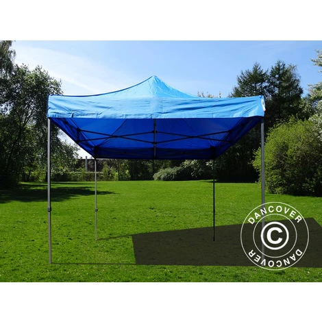 DANCOVER Tente Pliante Chapiteau Pliable Tonnelle Pliante Barnum Pliant FleXtents Basic V.2, 4x4m Bleu - Bleu 3 DANCOVER Tente Pliante Chapiteau Pliable Tonnelle Pliante Barnum Pliant FleXtents Basic V.2, 4x4m Bleu - Bleu