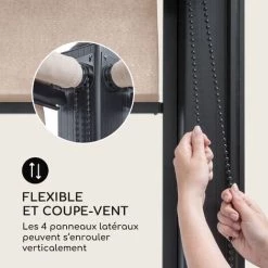 Blumfeldt Pantheon Cortina Pavillon Avec Auvent 3x4 M 4 Parois Latérales Beige -Tente de réception Soldes 12991636 5