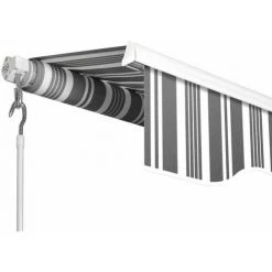 TERRE JARDIN Store Banne Manuel 3.95x3 M Rayé - Rayé