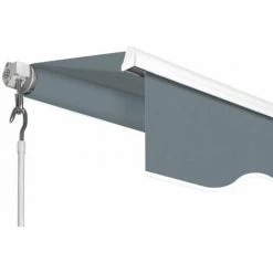 TERRE JARDIN Store Banne Manuel 3.95x3 M Anthracite - Anthracite