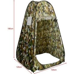 COSTWAY Tente De Toilette Tente De Douche Portable 120 X 120 X 190 Cm Portable Pour Camping Randonnée De Bain Camouflage -Tente de réception Soldes 13413217 5