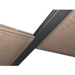 CONCEPT-USINE Pergola 4 Toiles Coulissantes 3x3m Gris & Taupe AGRA - Gris -Tente de réception Soldes 13542560 4