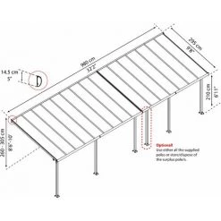 Palram - Canopia | Pergola Olympia 3X9.8 Blanche -Tente de réception Soldes 13736163 5