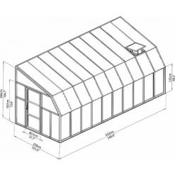 Palram - Canopia | Véranda Sun Room 2.6X6.3 Blanche 9 Palram - Canopia | Véranda Sun Room 2.6X6.3 Blanche -Tente de réception Soldes 13736200 4