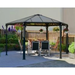 Palram - Canopia | Tonnelle De Jardin Hexagonale Monacom² 3.6X4 Grise