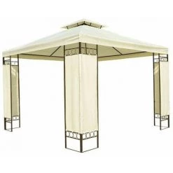 Bc-elec - 5300-0012 Tente De Réception, Tonnelle, Barnum, Pavillon De Jardin, Beige 3 X 3 M - Beige -Tente de réception Soldes 138761 5