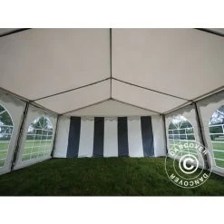 DANCOVER Tente De Réception Original 4x6m PVC, Gris/Blanc - Blanc / Gris -Tente de réception Soldes 14004158 5