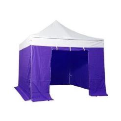INTEROUGE Stand Pliant Les Acidulés Pack Complet 3x3m Acier 32mm Bâche Polyester 300g/m² étanche Violet