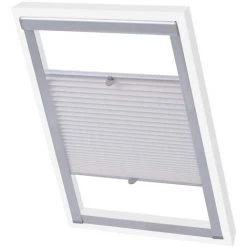 VIDAXL Store Plissé Blanc MK08 - Décorations - Habillages De Fenêtre - Stores Vénitiens Et Stores En Toile - Blanc - Blanc