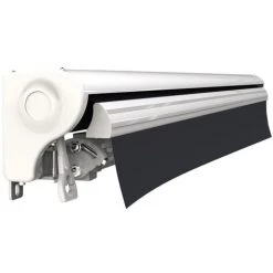 SUNNY INCH ® Store Banne Demi Coffre Motorisé Et Manuel Pour Terrasse - Gris Anthracite - Longueur 2.5 M Et Largeur 2 M - Gris Anthracite -Tente de réception Soldes 14792256 4