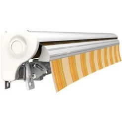 SUNNY INCH ® Store Banne Demi Coffre Motorisé Et Manuel Pour Terrasse - Jaune Rayé - Longueur 2.5 M Et Largeur 2 M - Jaune Rayé 10 SUNNY INCH ® Store Banne Demi Coffre Motorisé Et Manuel Pour Terrasse - Jaune Rayé - Longueur 2.5 M Et Largeur 2 M - Jaune Rayé -Tente de réception Soldes 14792257 4