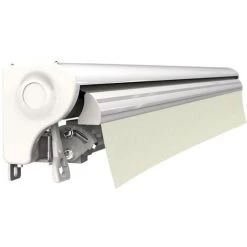 SUNNY INCH ® Store Banne Demi Coffre Motorisé Et Manuel Pour Terrasse - Écru - Longueur 2.5 M Et Largeur 2 M - Écru -Tente de réception Soldes 14792259 4