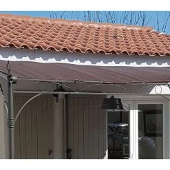 DIRECT FILET Toile D'ombrage 3x3m à Tendre Sur Structure Pergola - Qualité - Durée De Vie Jusqu'à 10 Ans ! | Chocolat -Tente de réception Soldes 14832490 2