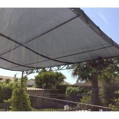 DIRECT FILET Toile D'ombrage Perméable De 4x3m à Tendre Sur Structure Pergola | Gris Platine -Tente de réception Soldes 14832527 2