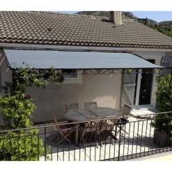 DIRECT FILET Toile D'ombrage Perméable De 6x3m à Tendre Sur Structure Pergola | Gris Platine -Tente de réception Soldes 14832539 3