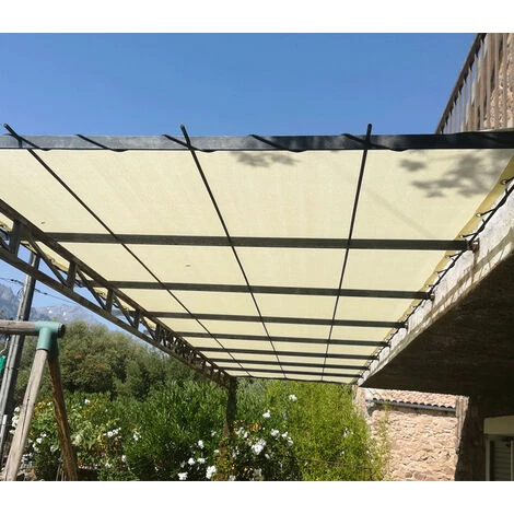 DIRECT FILET Toile D'ombrage Perméable De 3x3x4.2m Format Triangle à Poser Sur Structure Pergola | Gris Platine 6 DIRECT FILET Toile D'ombrage Perméable De 3x3x4.2m Format Triangle à Poser Sur Structure Pergola | Gris Platine - Image 4