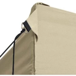 VidaXL Tente Pliable Avec 4 Parois Lateraux 3 X 4,5 M Blanc Creme -Tente de réception Soldes 14982840 5