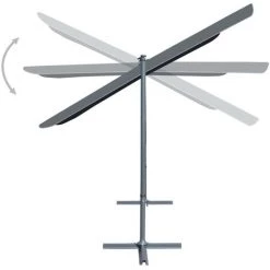 VidaXL Tonnelle Avec Toit Retractable 350x250x225 Cm Anthracite -Tente de réception Soldes 15386173 4