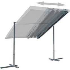 VidaXL Tonnelle Avec Toit Retractable 350x250x225 Cm Anthracite -Tente de réception Soldes 15386173 5
